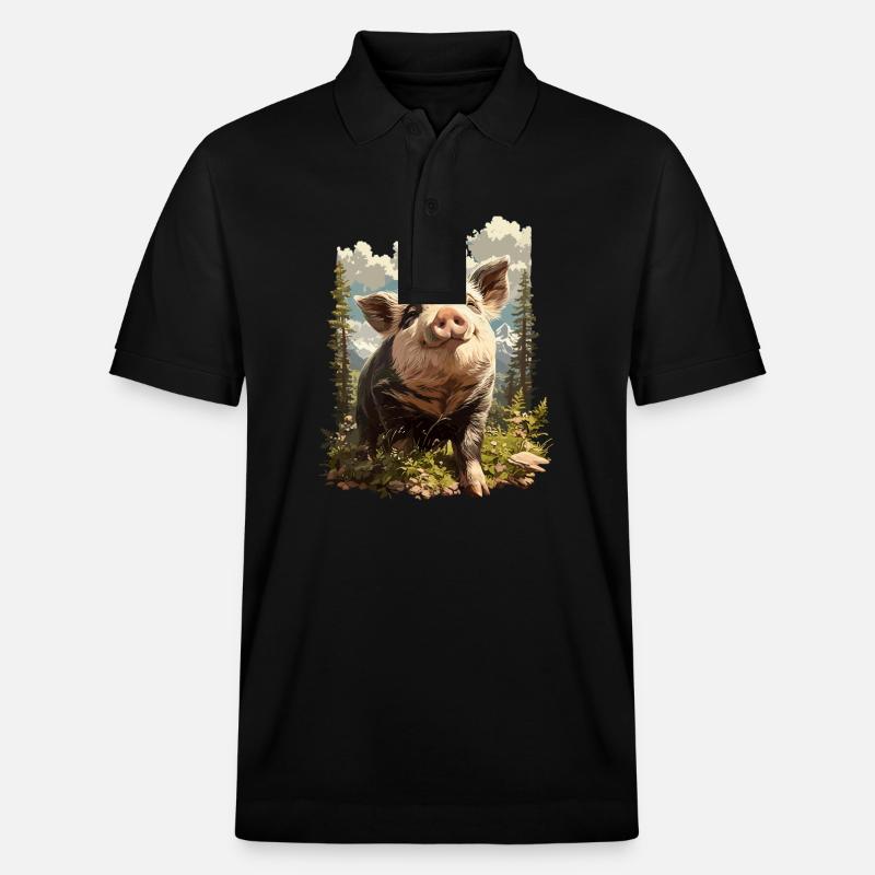 Cochon Cochon - Polo PREPSTER bio Stanley/Stella Unisexe - noir