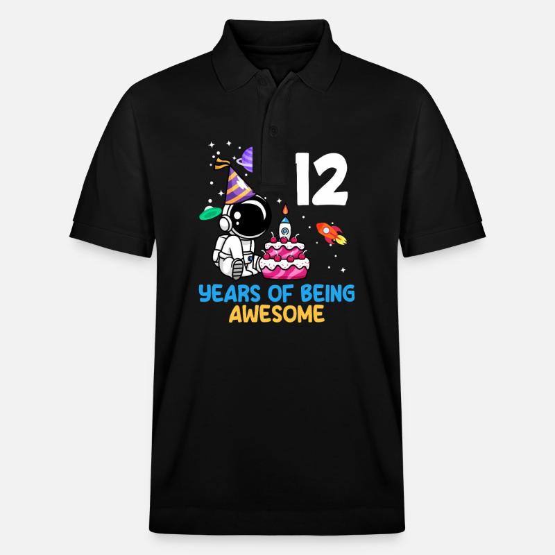 12 ans d’anniversaire d’astronaute unique - Polo PREPSTER bio Stanley/Stella Unisexe - noir