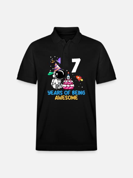 7 ans d’aventure spatiale - Polo PREPSTER bio Stanley/Stella Unisexe - noir