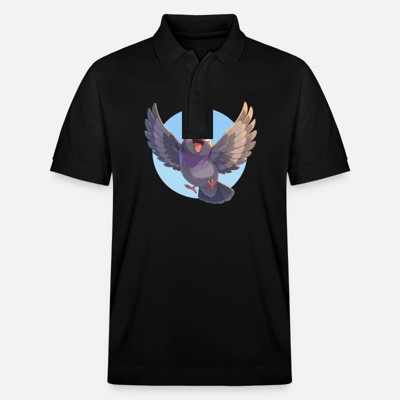 Pigeons Pigeon - Polo PREPSTER bio Stanley/Stella Unisexe - noir