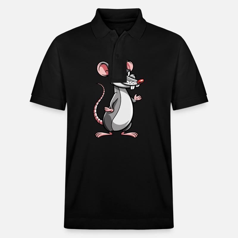 Ratte - Stanley/Stella Unisex Bio-Poloshirt PREPSTER - Schwarz