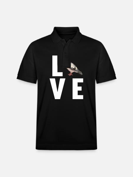 Tauben Taube - Stanley/Stella Unisex Bio-Poloshirt PREPSTER - Schwarz
