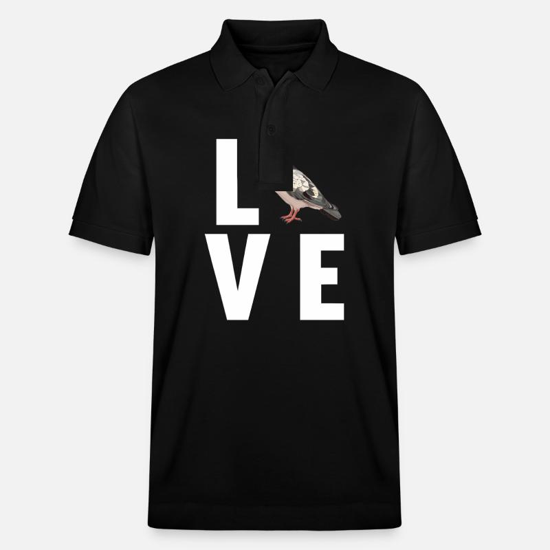 Tauben Taube - Stanley/Stella Unisex Bio-Poloshirt PREPSTER - Schwarz