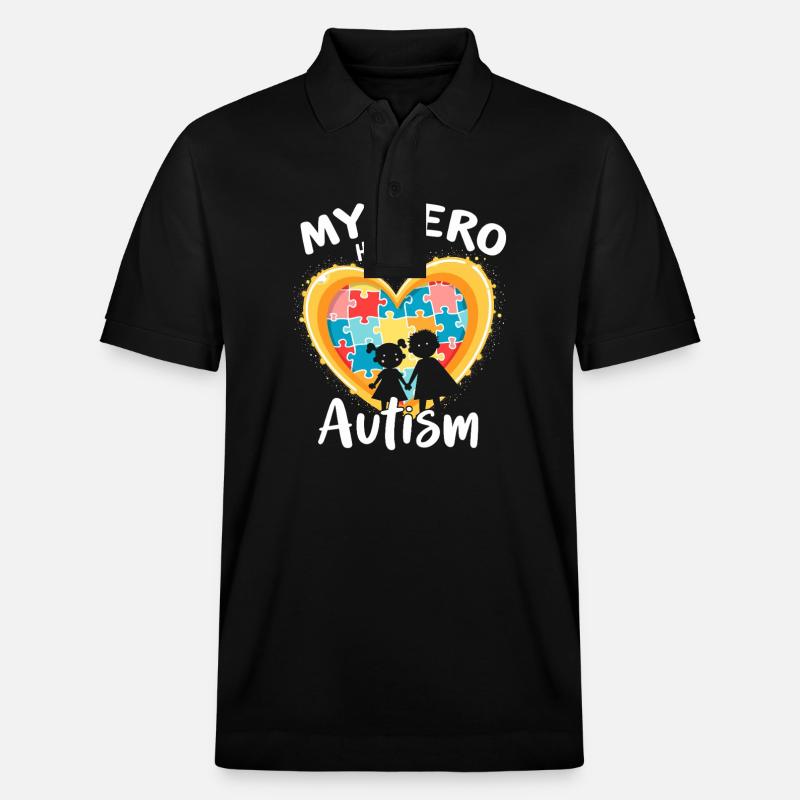 Frères et sœurs autistes - Polo PREPSTER bio Stanley/Stella Unisexe - noir