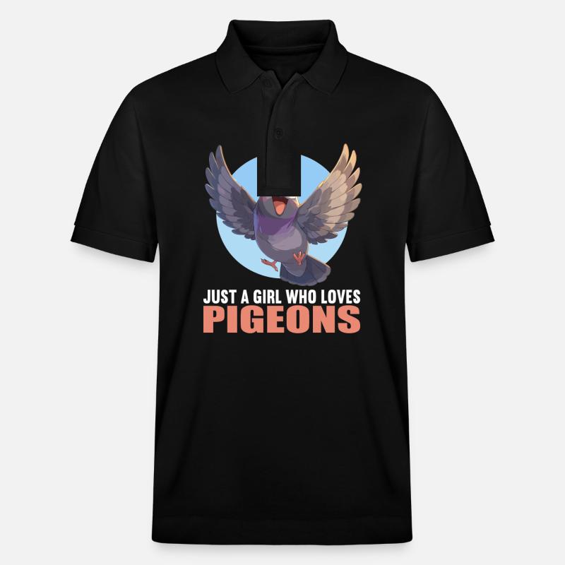 Pigeons Pigeon - Polo PREPSTER bio Stanley/Stella Unisexe - noir