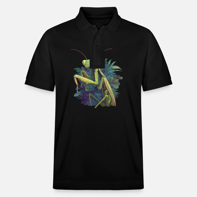 Gottesanbeterinnenen Gottesanbeterin - Stanley/Stella Unisex Bio-Poloshirt PREPSTER - Schwarz