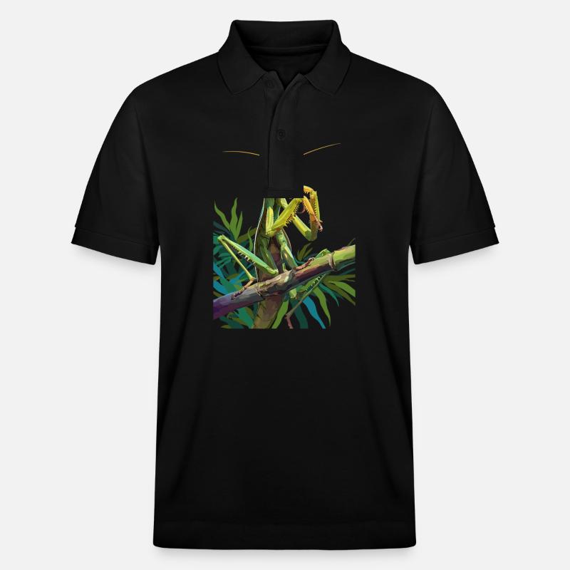 Gottesanbeterinnenen Gottesanbeterin - Stanley/Stella Unisex Bio-Poloshirt PREPSTER - Schwarz