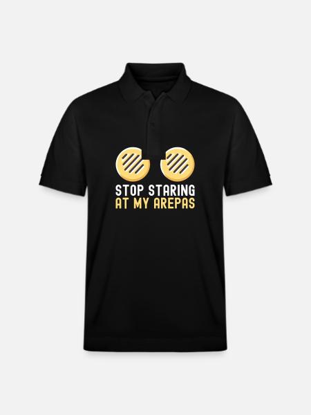 Venezuelan Arepas - Stanley/Stella Unisex Organic Polo Shirt PREPSTER - black