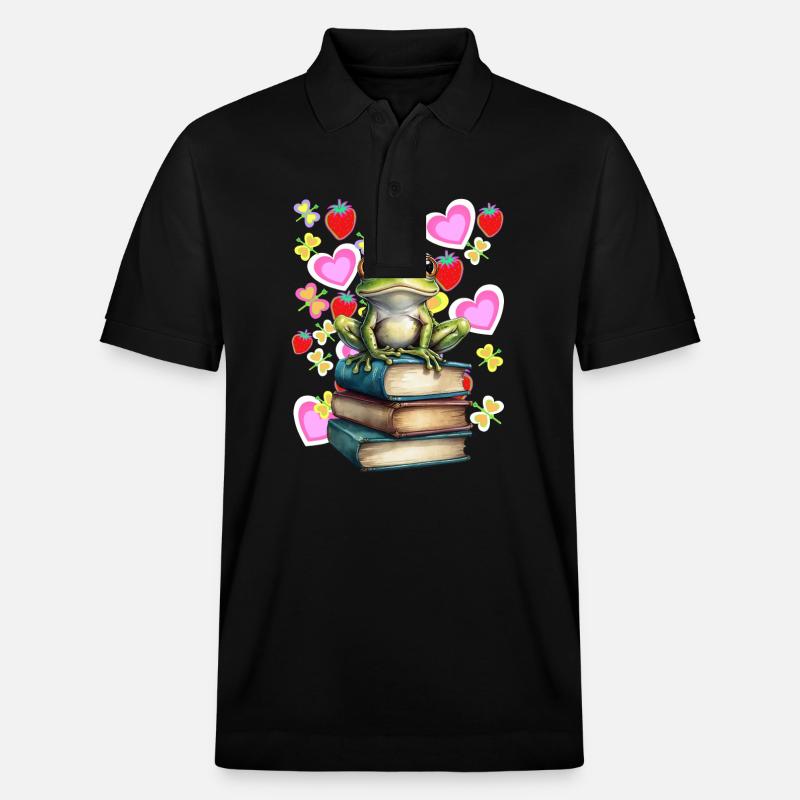 Grenouille Grenouilles Crapaud - Polo PREPSTER bio Stanley/Stella Unisexe - noir