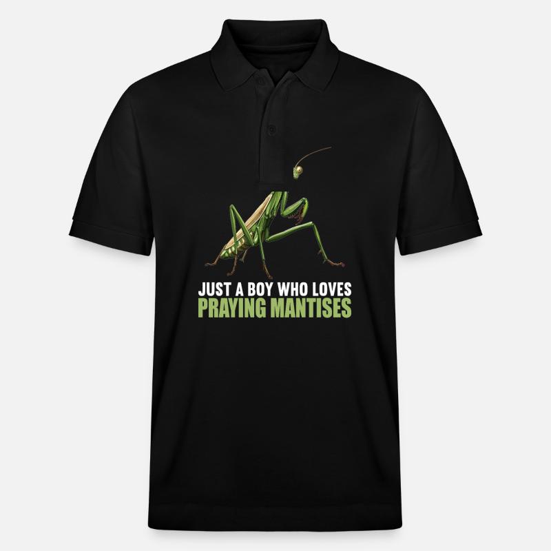 Praying mantises Praying mantis - Stanley/Stella Unisex Organic Polo Shirt PREPSTER - black