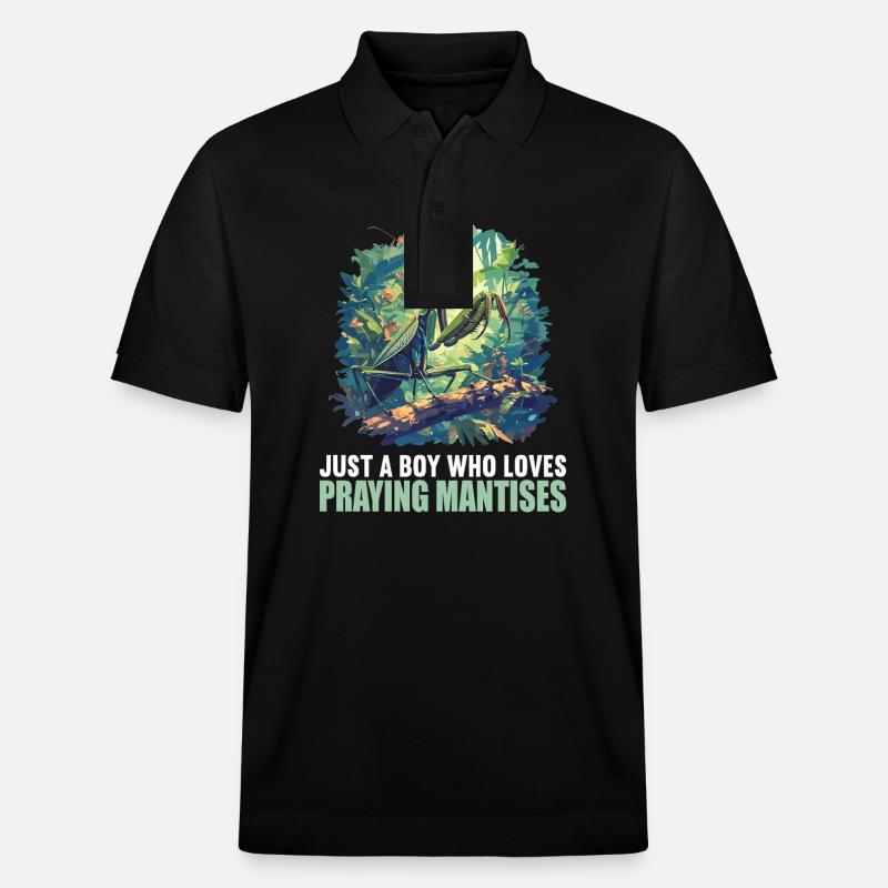 Gottesanbeterinnenen Gottesanbeterin - Stanley/Stella Unisex Bio-Poloshirt PREPSTER - Schwarz