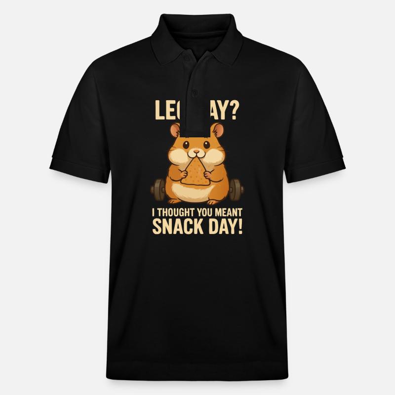 Hamster "Leg day"? - Stanley/Stella Unisex Bio-Poloshirt PREPSTER - Schwarz