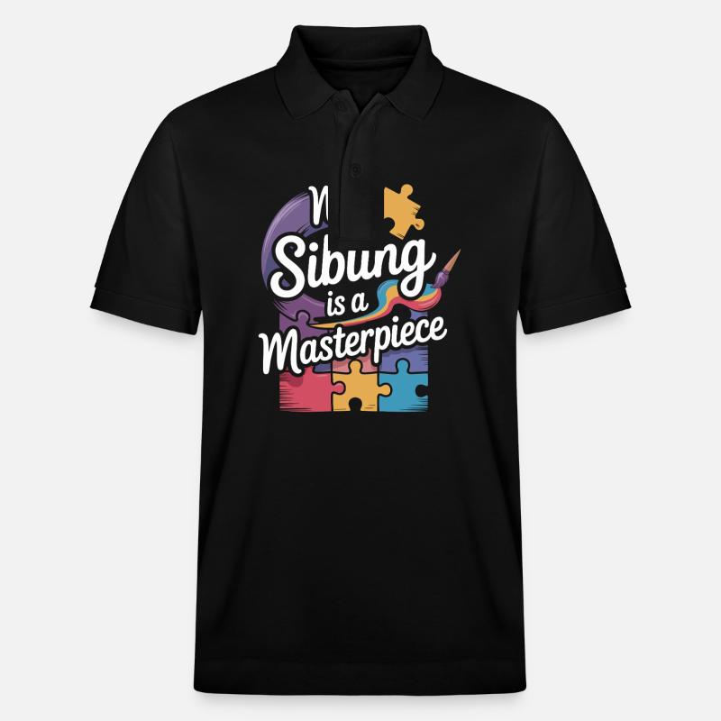 Frères et sœurs autistes - Polo PREPSTER bio Stanley/Stella Unisexe - noir
