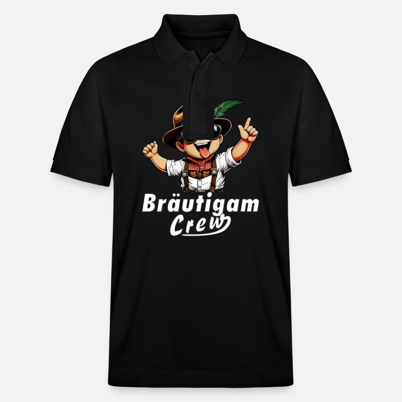 BRÄUTIGAM CREW - Stanley/Stella Unisex Bio-Poloshirt PREPSTER - Schwarz