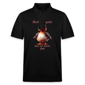 Don't nag, that's my job - Stanley/Stella Unisex Organic Polo Shirt PREPSTER - black - Front - Roxy (174cm) & Andy (188cm)