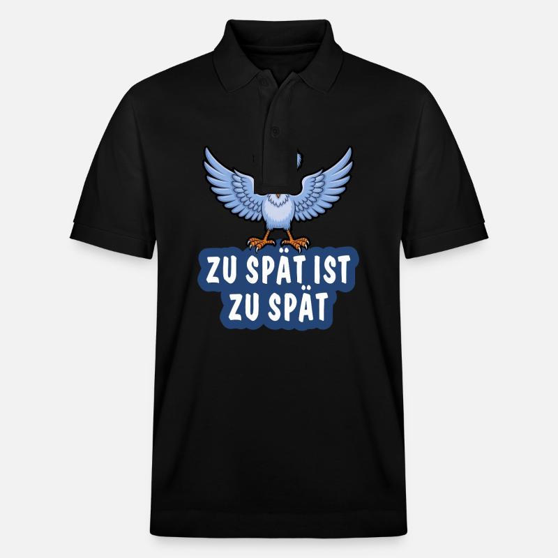 ZU SPÄT IST ZU SPÄT - Stanley/Stella Unisex Bio-Poloshirt PREPSTER - Schwarz