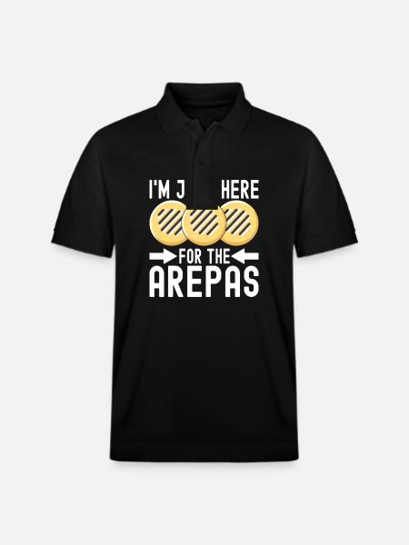 Venezuelan Arepas - Stanley/Stella Unisex Organic Polo Shirt PREPSTER - black
