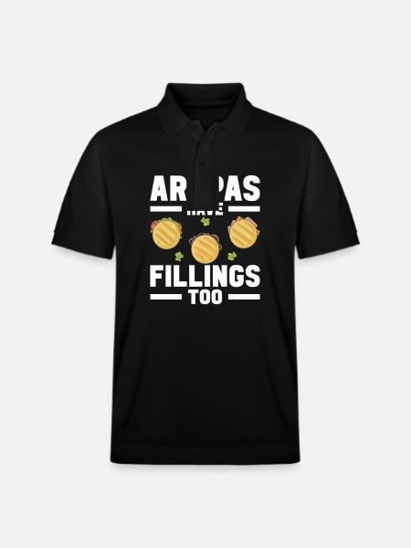 Venezuelan Arepas - Stanley/Stella Unisex Organic Polo Shirt PREPSTER - black