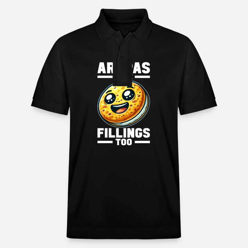 Venezolanische Arepas - Stanley/Stella Unisex Bio-Poloshirt PREPSTER - Schwarz