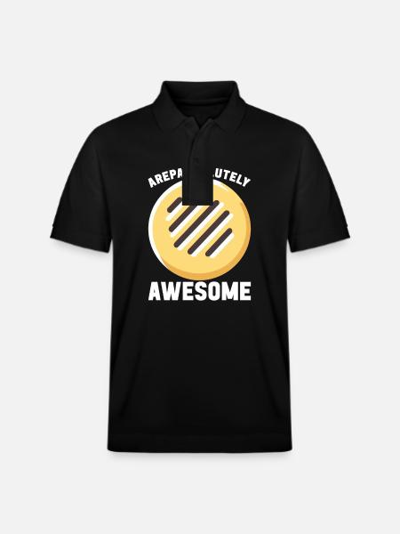 Venezuelan Arepas - Stanley/Stella Unisex Organic Polo Shirt PREPSTER - black