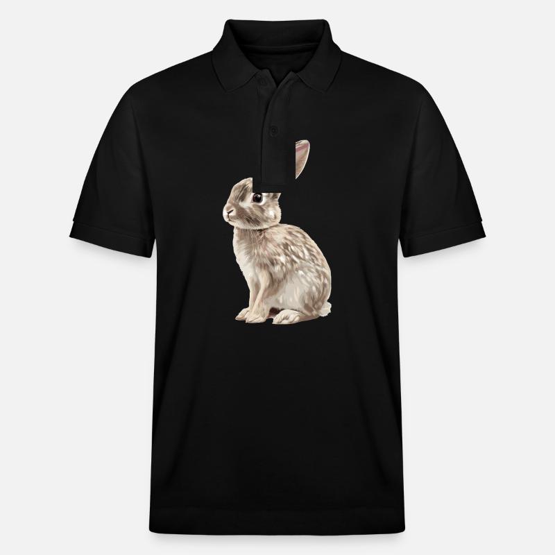 Hasen Hase - Stanley/Stella Unisex Bio-Poloshirt PREPSTER - Schwarz
