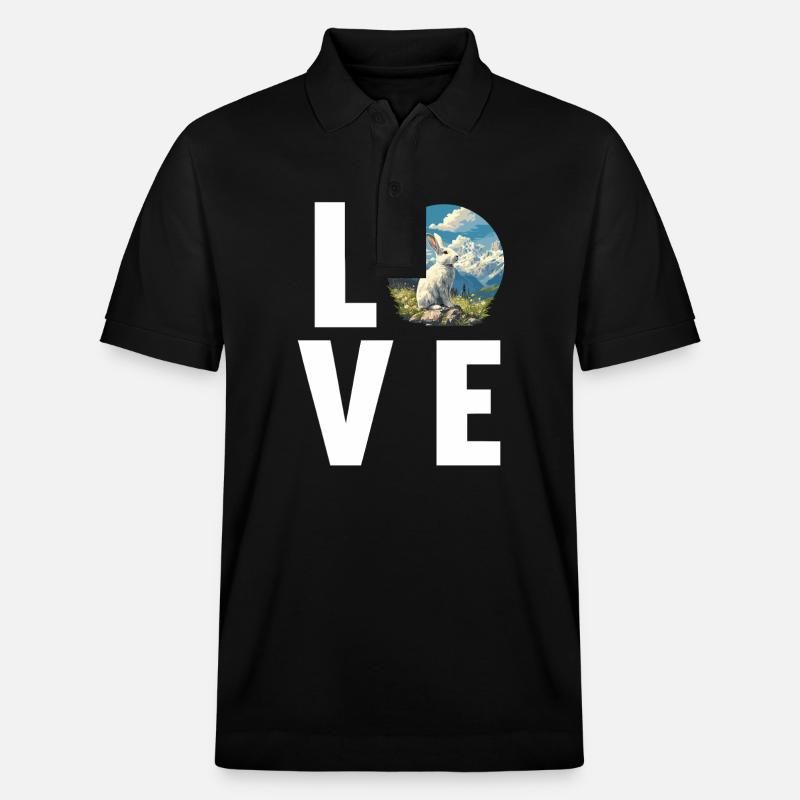 Hasen Hase - Stanley/Stella Unisex Bio-Poloshirt PREPSTER - Schwarz