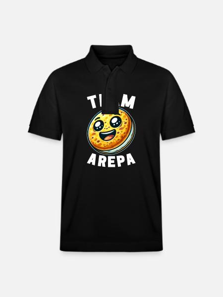 Venezuelan Arepas - Stanley/Stella Unisex Organic Polo Shirt PREPSTER - black
