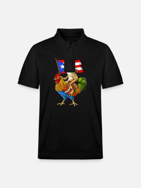 Coq d’équitation coq coquin - Polo PREPSTER bio Stanley/Stella Unisexe - noir