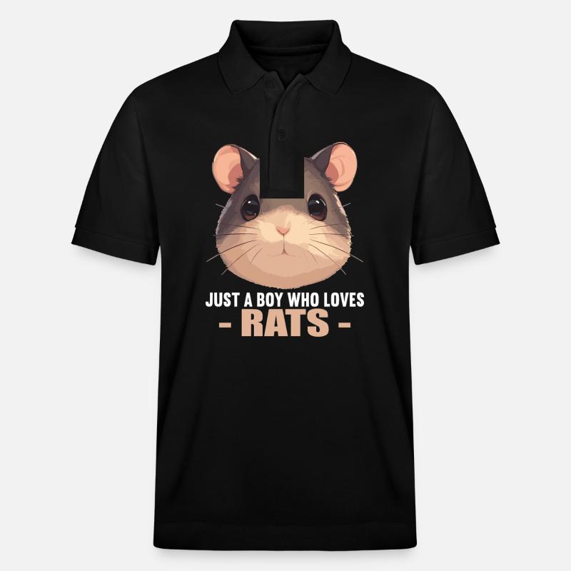 Ratten Ratte - Stanley/Stella Unisex Bio-Poloshirt PREPSTER - Schwarz