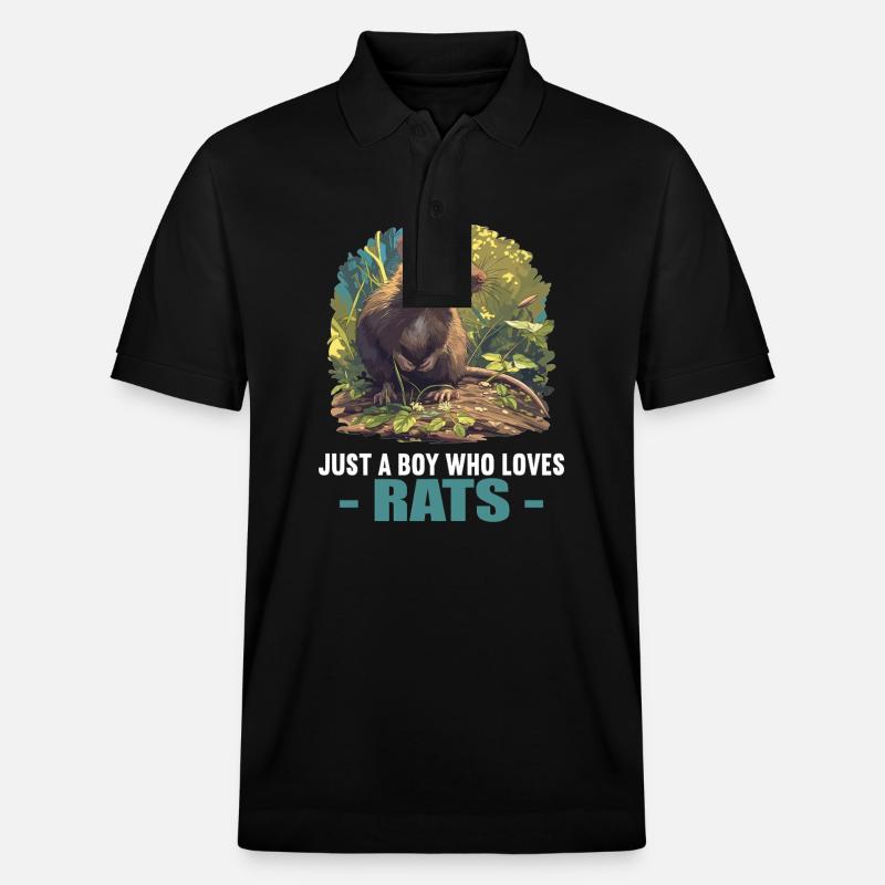Ratten Ratte - Stanley/Stella Unisex Bio-Poloshirt PREPSTER - Schwarz