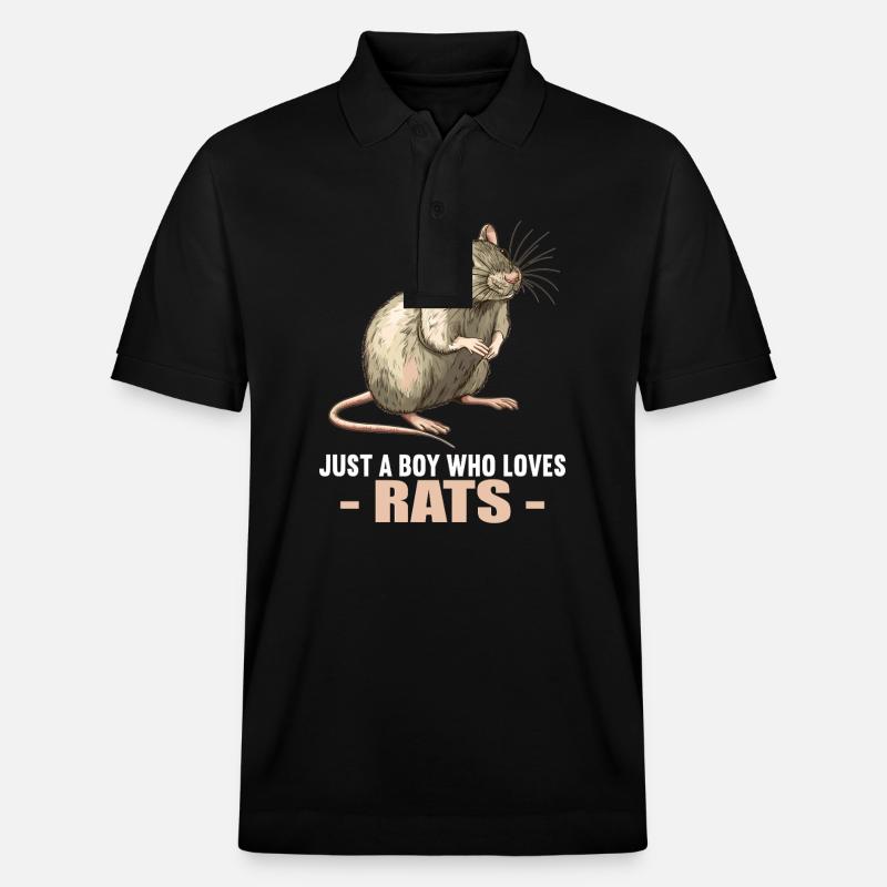 Ratten Ratte - Stanley/Stella Unisex Bio-Poloshirt PREPSTER - Schwarz