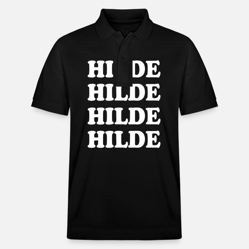 Hilde as a name - Stanley/Stella Unisex Organic Polo Shirt PREPSTER - black