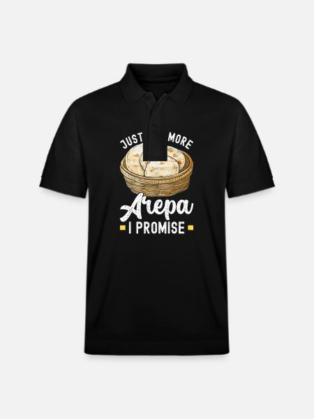 Venezuelan Arepas - Stanley/Stella Unisex Organic Polo Shirt PREPSTER - black