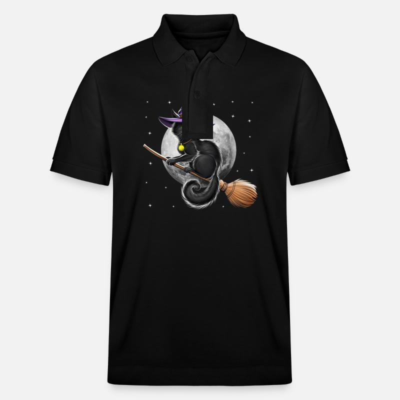 Balai d’équitation Cat Witch - Polo PREPSTER bio Stanley/Stella Unisexe - noir