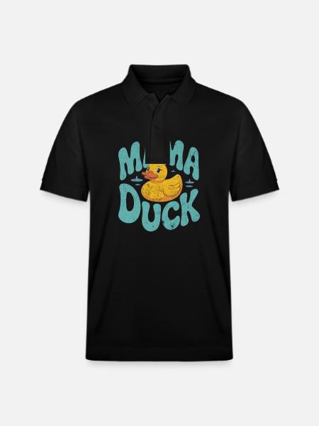 Mama Duck Mother's Day - Stanley/Stella Unisex Organic Polo Shirt PREPSTER - black