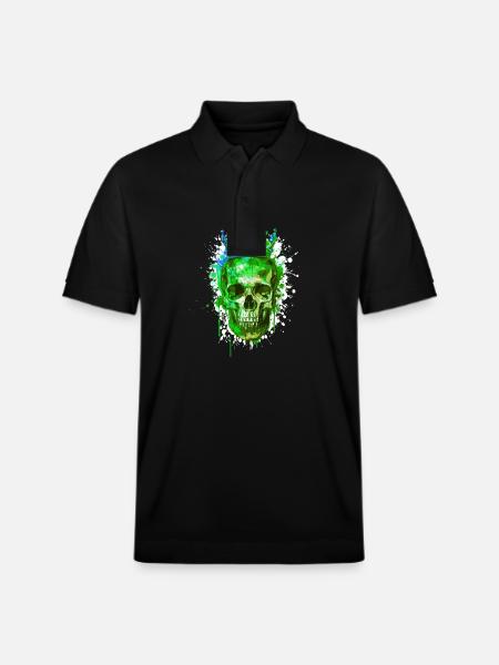 King Skull Crown - Stanley/Stella Unisex Organic Polo Shirt PREPSTER - black