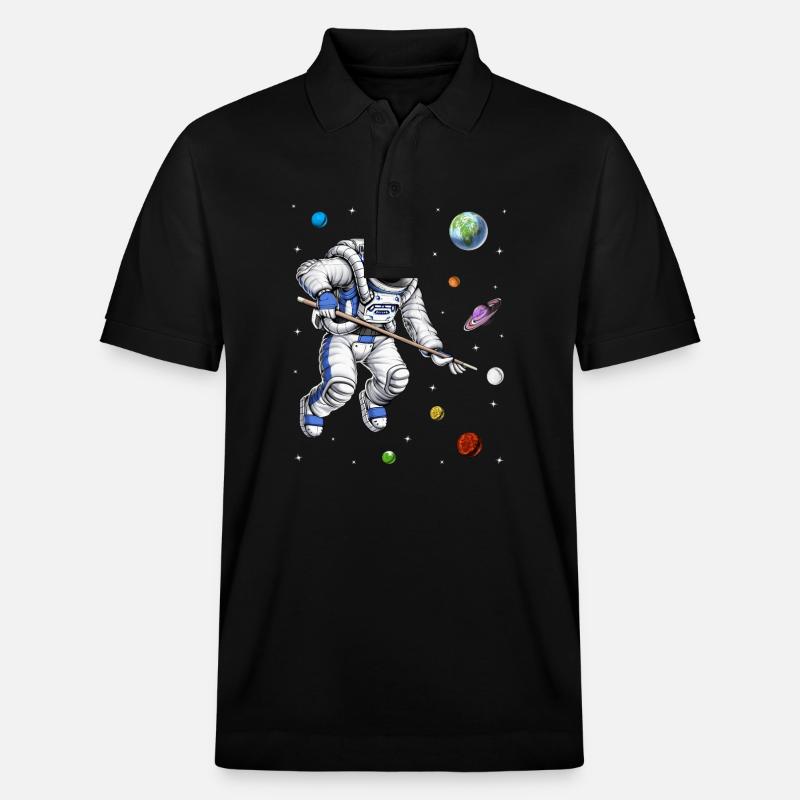 Astronaut Pool Spieler - Stanley/Stella Unisex Bio-Poloshirt PREPSTER - Schwarz