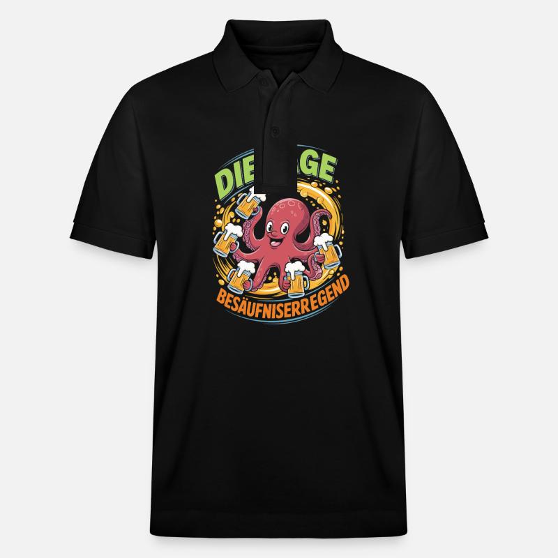 Die Lage ist besäufniserregend - Stanley/Stella Unisex Bio-Poloshirt PREPSTER - Schwarz