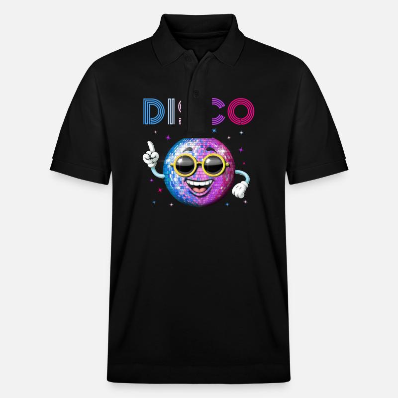 Boule disco - Polo PREPSTER bio Stanley/Stella Unisexe - noir