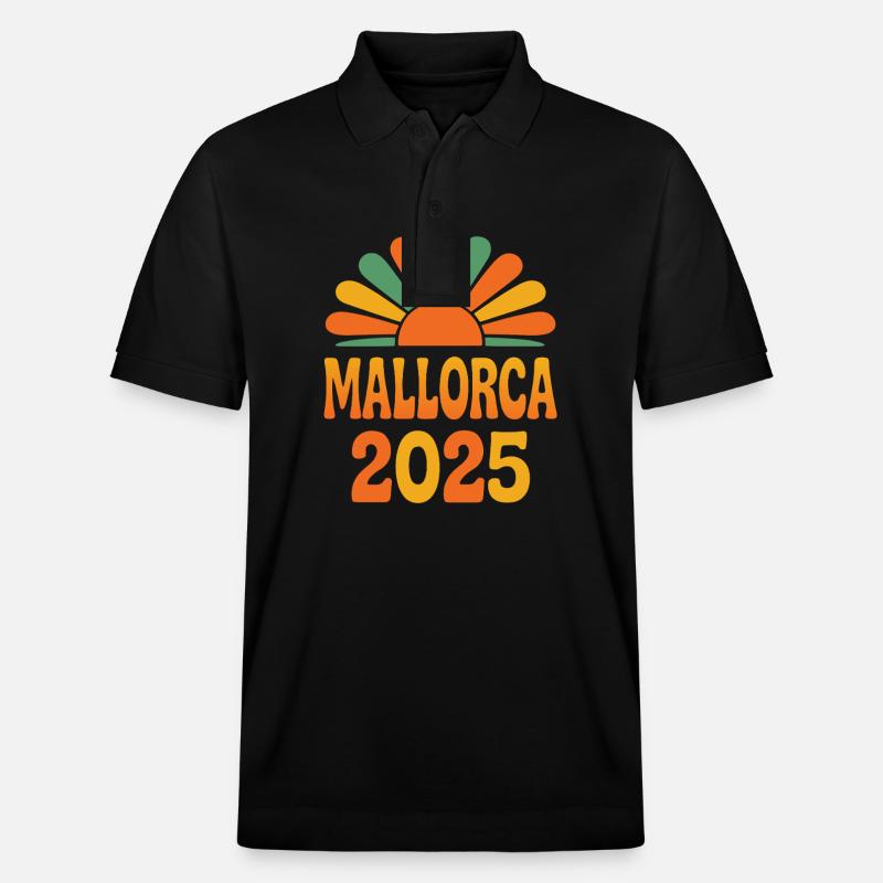 Mallorca 2025 - Stanley/Stella Unisex Bio-Poloshirt PREPSTER - Schwarz