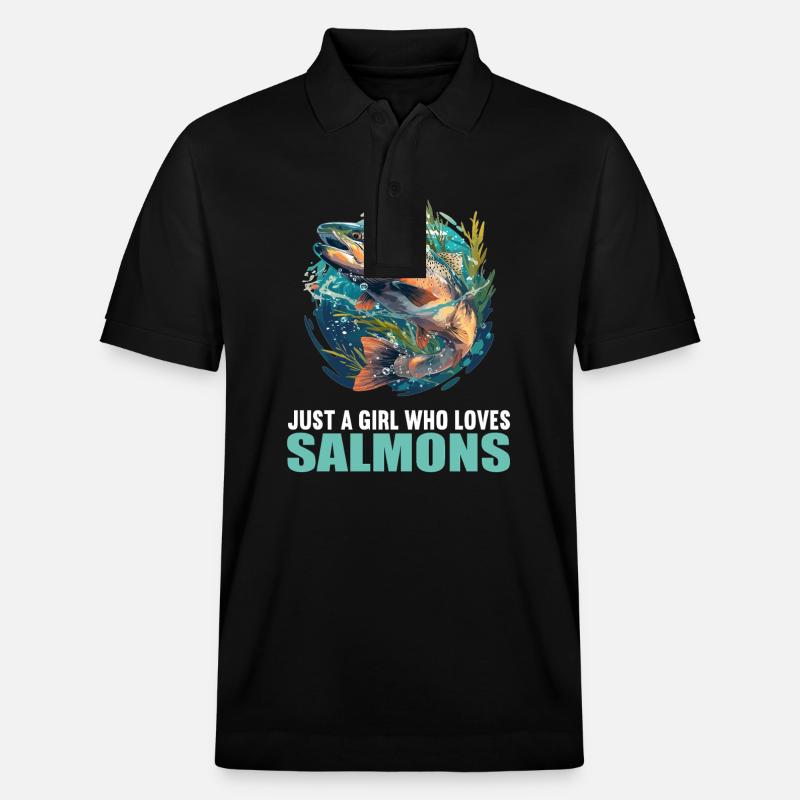 Saumon Saumon - Polo PREPSTER bio Stanley/Stella Unisexe - noir