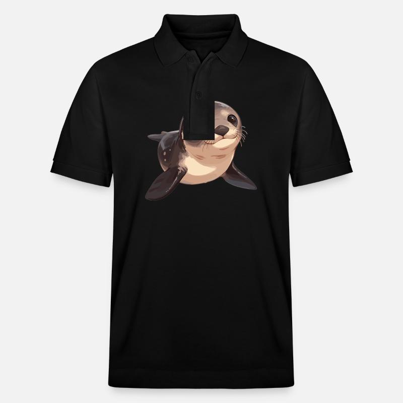 Seelöwen Seelöwe - Stanley/Stella Unisex Bio-Poloshirt PREPSTER - Schwarz