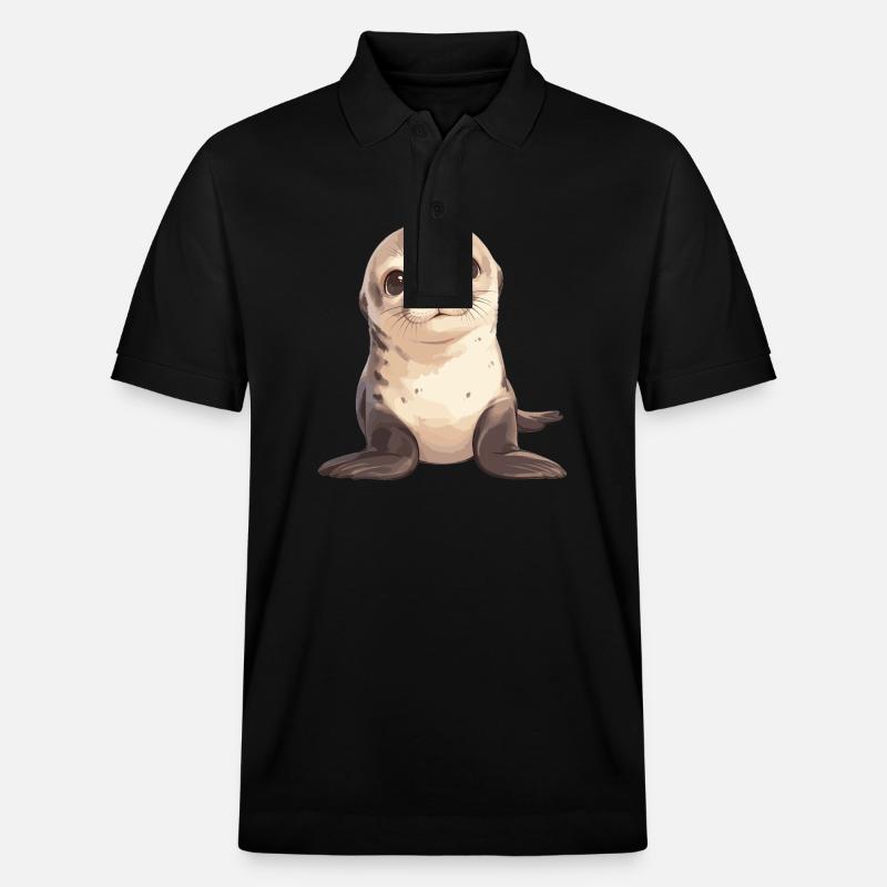Seelöwen Seelöwe - Stanley/Stella Unisex Bio-Poloshirt PREPSTER - Schwarz