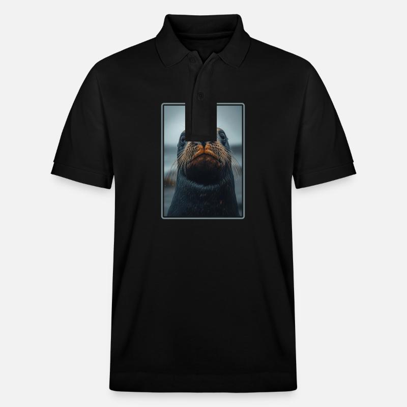 Seelöwen Seelöwe - Stanley/Stella Unisex Bio-Poloshirt PREPSTER - Schwarz