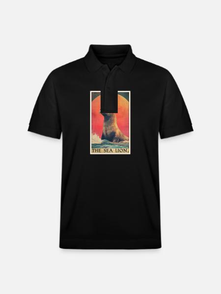 Seelöwen Seelöwe - Stanley/Stella Unisex Bio-Poloshirt PREPSTER - Schwarz