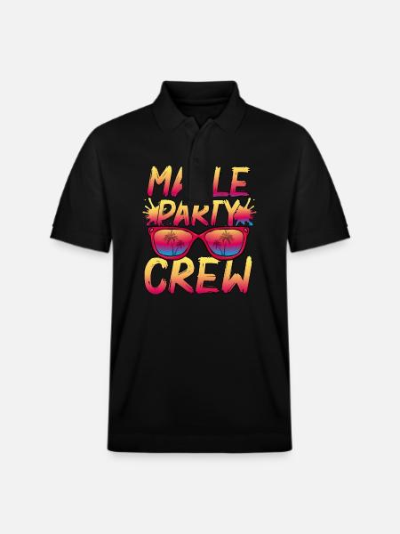 Malle Party Crew - Stanley/Stella Unisex Organic Polo Shirt PREPSTER - black