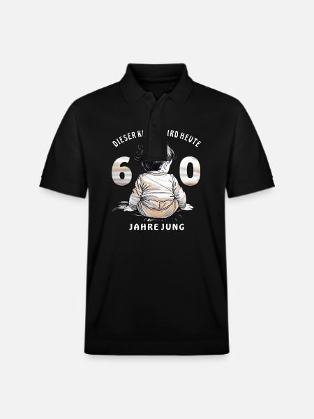 CHILD BIRTHDAY BOY - Stanley/Stella Unisex Organic Polo Shirt PREPSTER - black