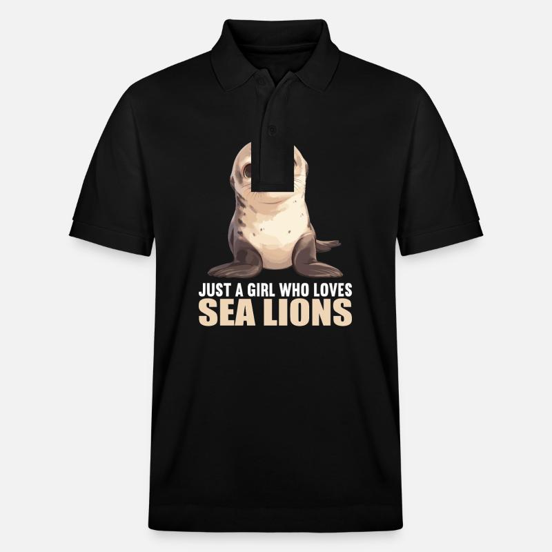 Seelöwen Seelöwe - Stanley/Stella Unisex Bio-Poloshirt PREPSTER - Schwarz