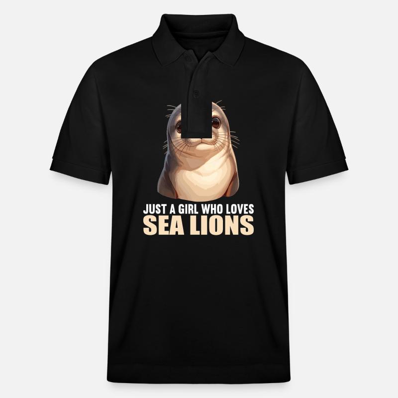 Seelöwen Seelöwe - Stanley/Stella Unisex Bio-Poloshirt PREPSTER - Schwarz