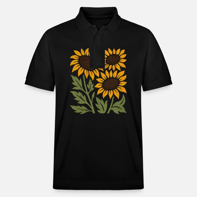Boho Sonnenblumen - Stanley/Stella Unisex Bio-Poloshirt PREPSTER - Schwarz